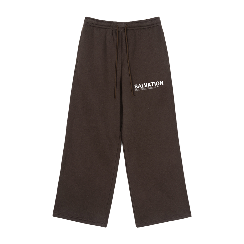 Fleece Drawstring Straight-Leg Sweatpants